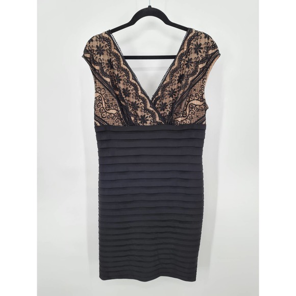 Adrianna Papell Black Bodycon Cocktail Dress Size 14 - Picture 1 of 5